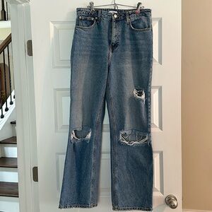 Forever 21 - Distressed Wide Leg Jeans